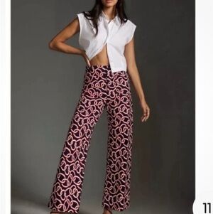 Anthropologie Maeve The Ponte Wide Colette Cropped Pants 28T